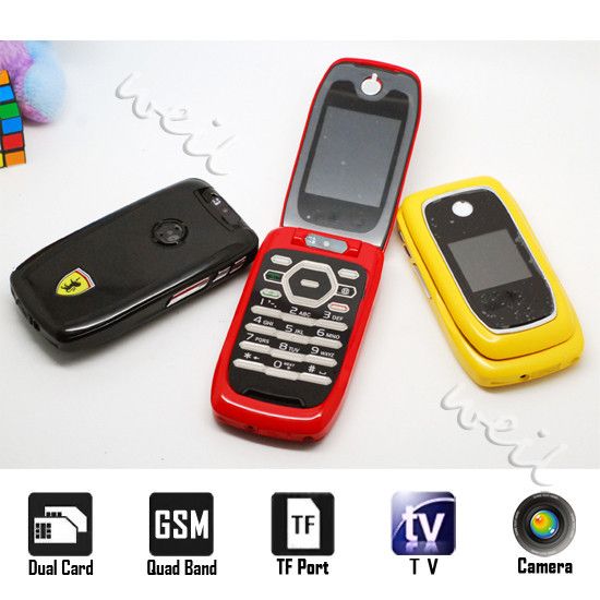 Celular Desbloqueado Dual SIM Quad band Ferrari
